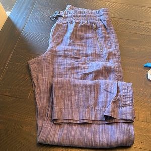Athleta Cabo Linen Wide Leg Pants